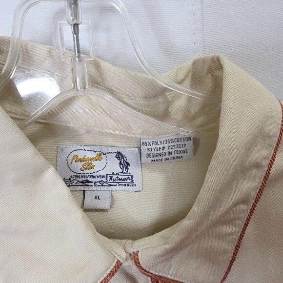 Panhandle Cowgirl Rodeo Retro Pearl Snap Long Sleeves Floral Embroidered X Large - Picture 8 of 13